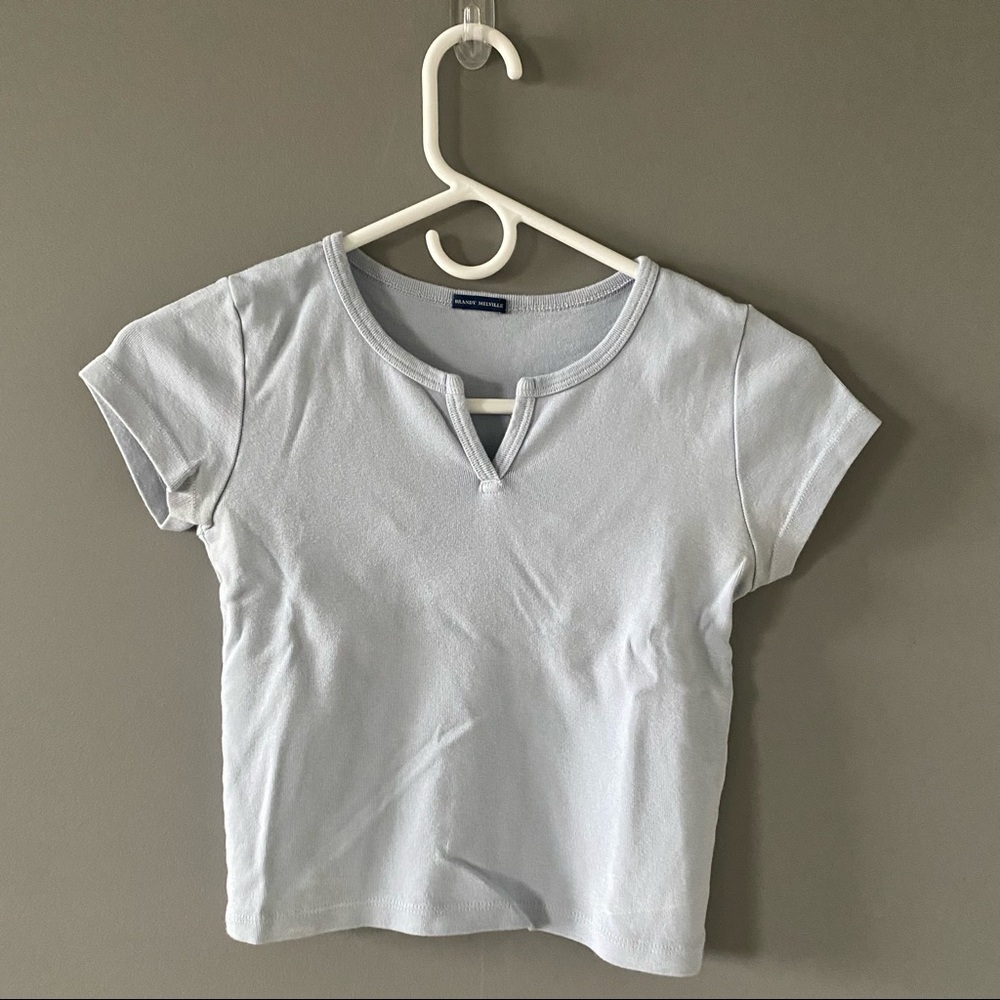 Brandy Melville Light Blue Baby Tee